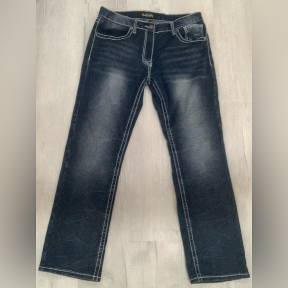 Denim Straight Leg Jeans TrueLuck - Picture 3 of 3